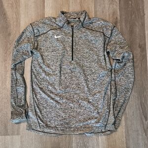 Nike Men's Heathered Gray Quarter-Zip Jacket